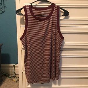 Old Navy Striped Maroon Tank